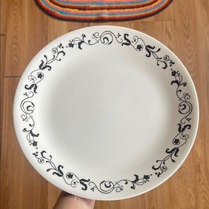 Corelle White and Black Dinnerware Plate Elegant Design